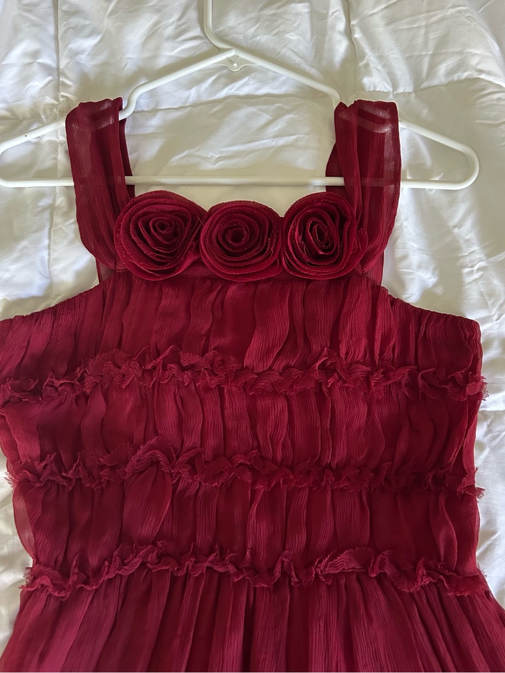 Anthropologie Burlapp Garnet Glow Silk Dress